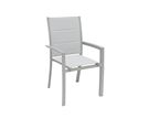 Zahradní hliníková židle ALLURE - stříbrná